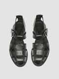 LEXIKON 536 - Black Leather Sandals - thumb image 2,side view