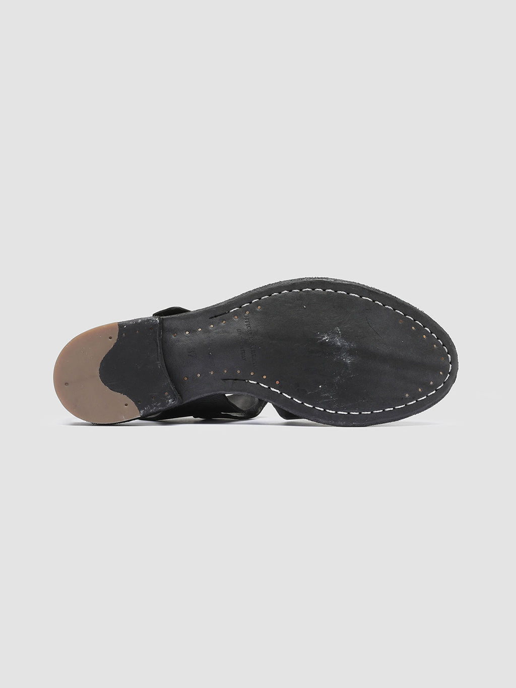 LEXIKON 536 - Black Leather Sandals - image 5,side view