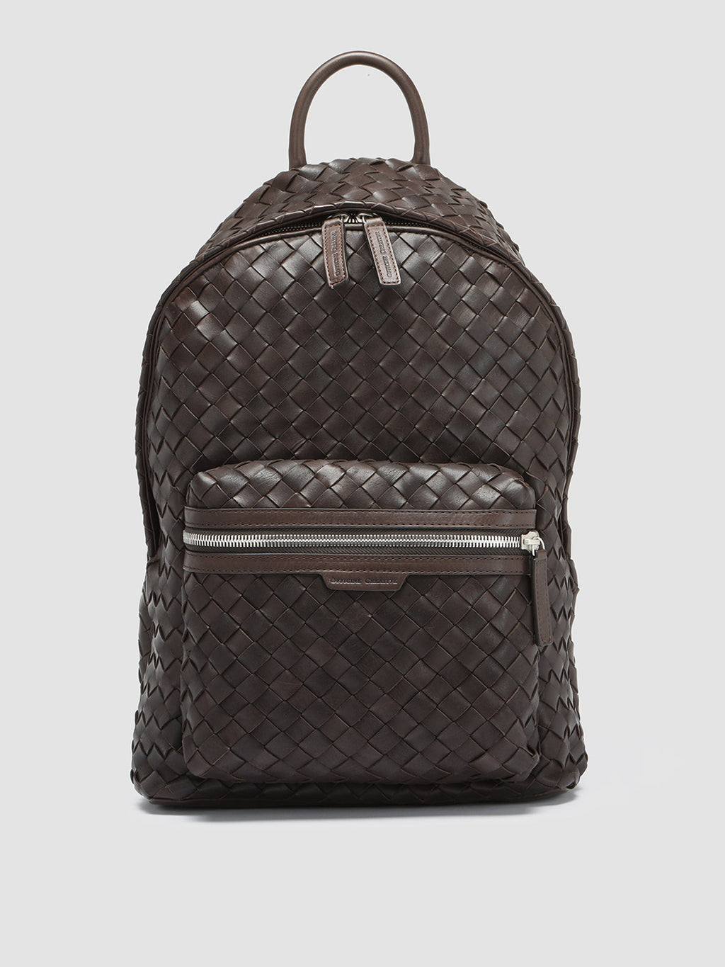 ARMOR 04 - Brown Woven Leather Backpack - image 1,side view