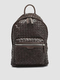ARMOR 04 - Brown Woven Leather Backpack - thumb image 1,side view