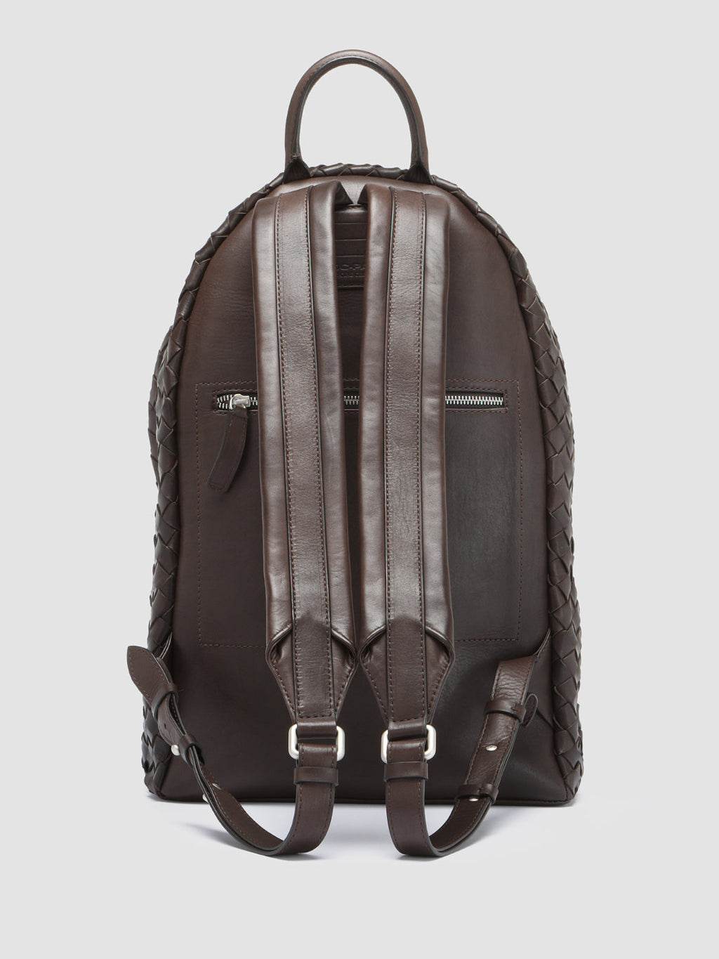ARMOR 04 - Brown Woven Leather Backpack - image 4,side view