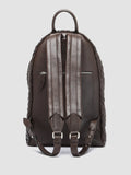ARMOR 04 - Brown Woven Leather Backpack - thumb image 4,side view
