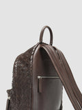 ARMOR 04 - Brown Woven Leather Backpack - thumb image 5,side view