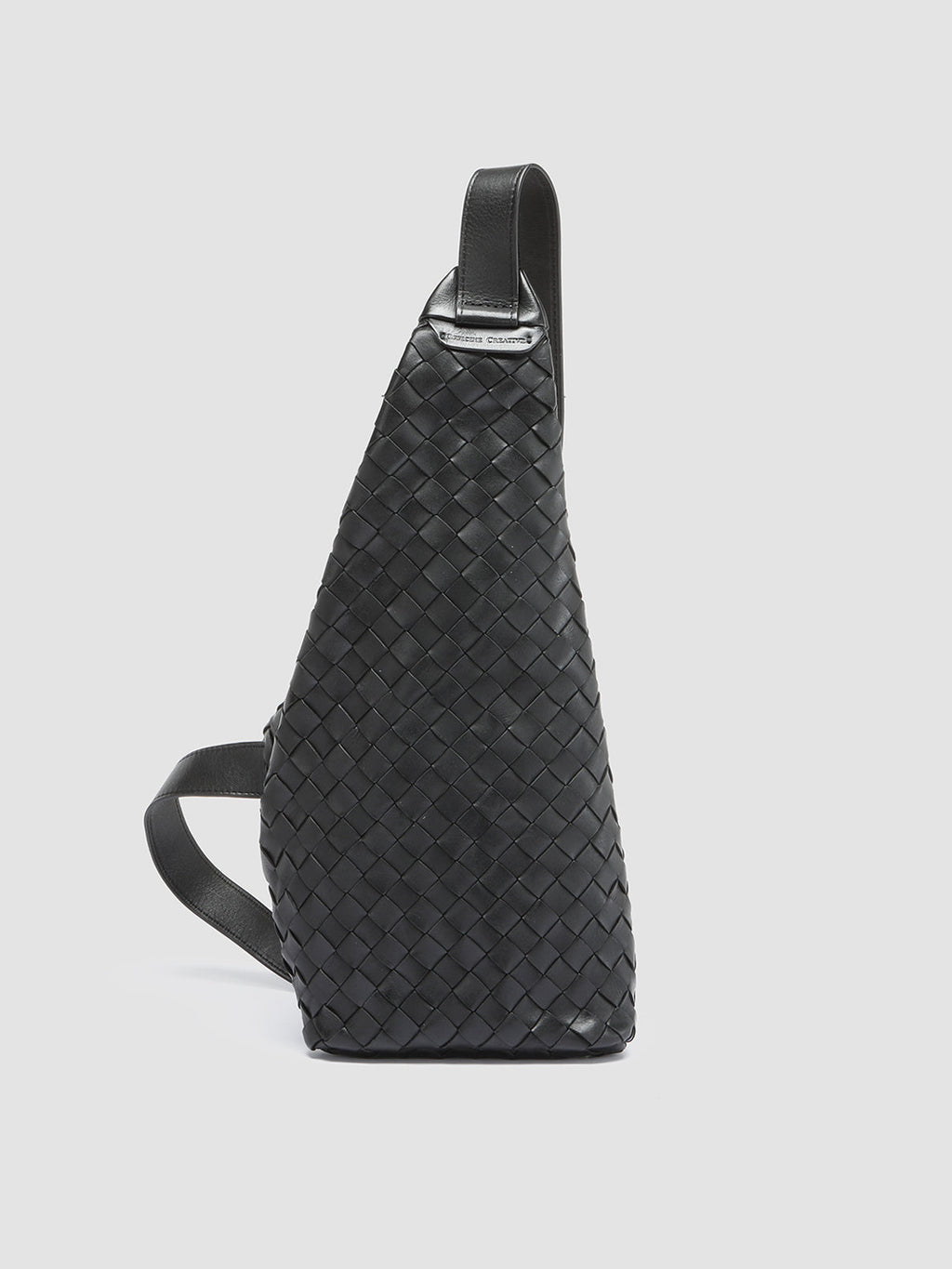 ARMOR 05 - Black Woven Leather Backpack - image 1,side view