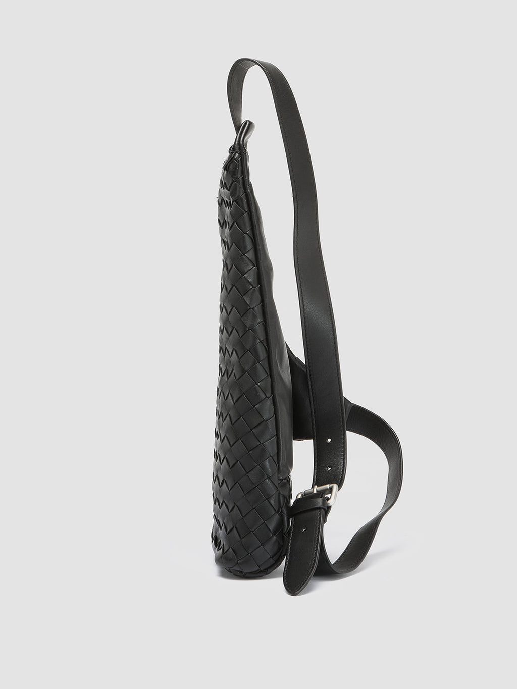 ARMOR 05 - Black Woven Leather Backpack - image 4,side view