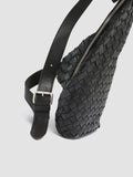 ARMOR 05 - Black Woven Leather Backpack - thumb image 2,side view