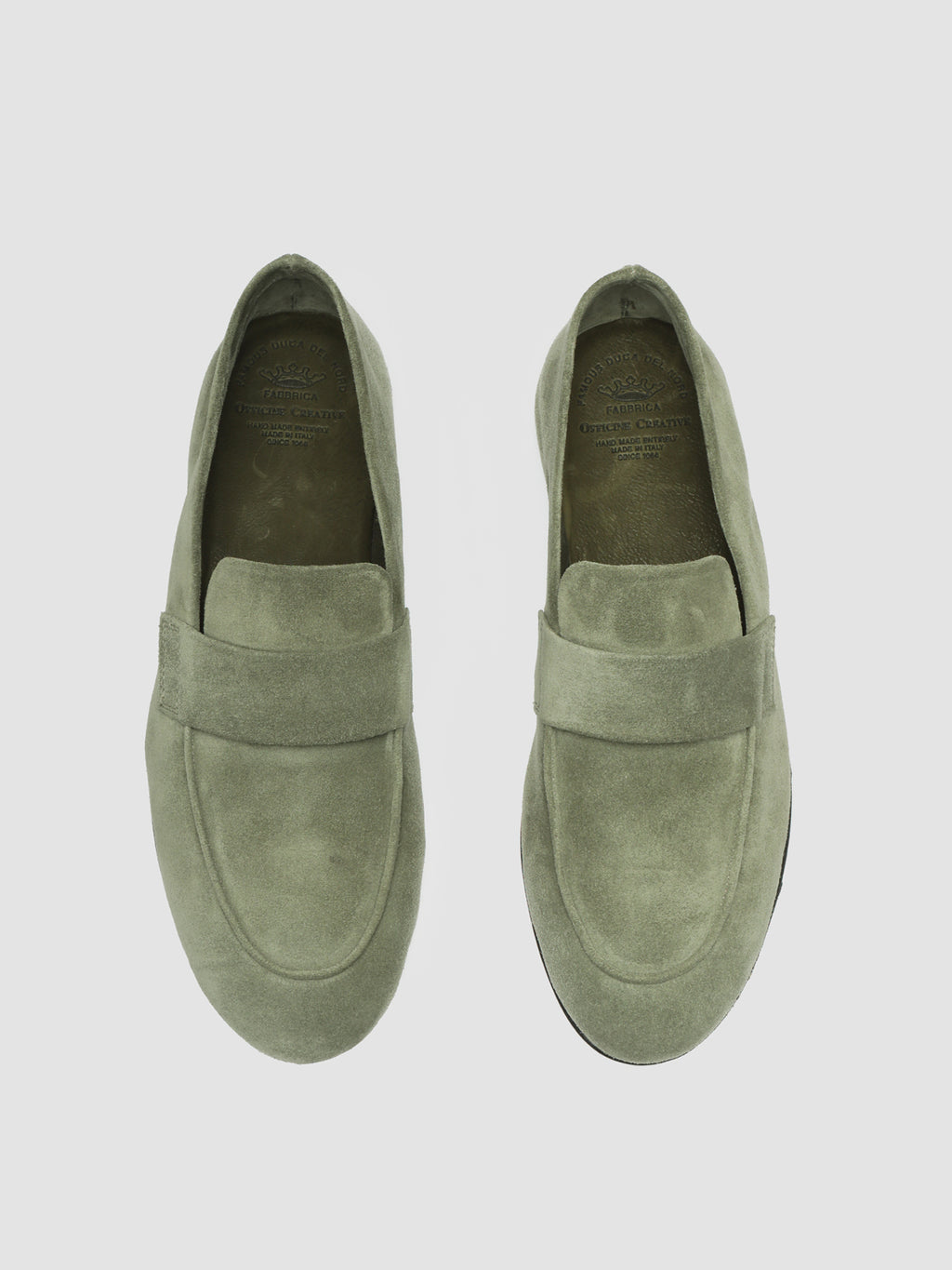 BLAIR 001 - Grüne Slipper aus Wildleder - image 2,side view