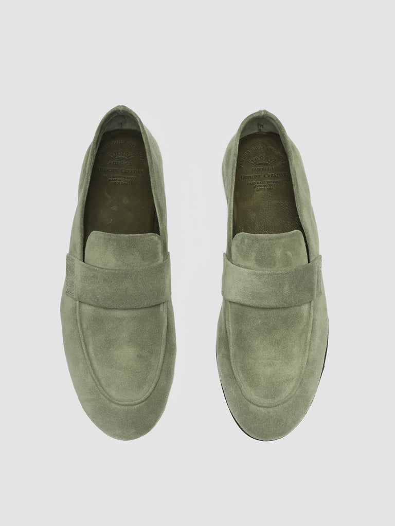 BLAIR 001 - Green Suede Loafers-hover