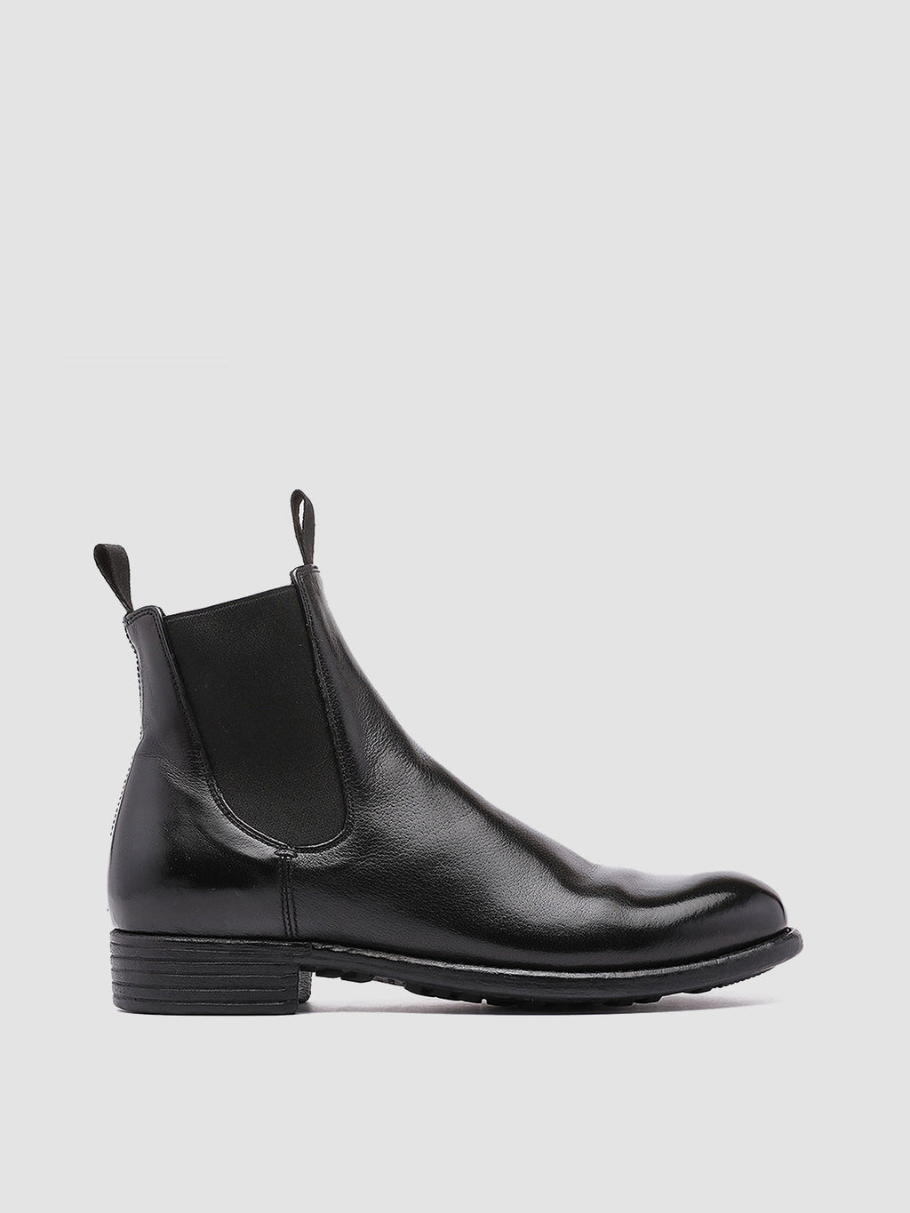CALIXTE 004 - schwarze Chelsea-Lederstiefel - image 1,side view