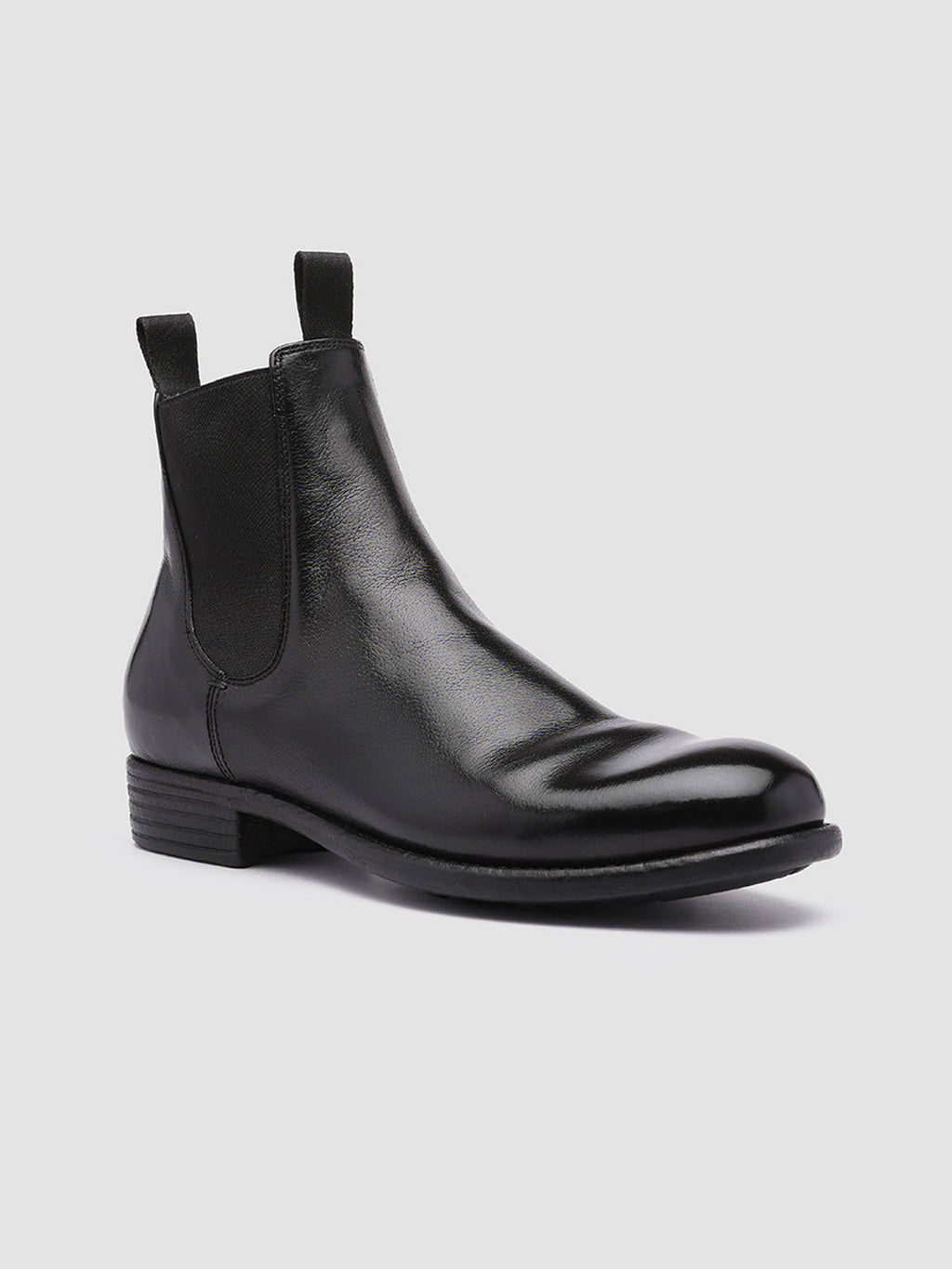 CALIXTE 004 - schwarze Chelsea-Lederstiefel - image 3,side view