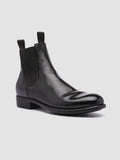 CALIXTE 004 - schwarze Chelsea-Lederstiefel - thumb image 3,side view