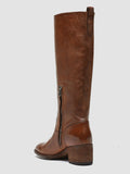 DENNER 116 - braune Lederstiefel mit Reißverschluss - thumb image 4,side view