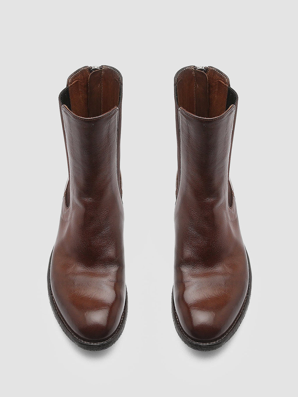 LEXIKON 073 - braune Chelsea-Lederstiefel - image 2,side view