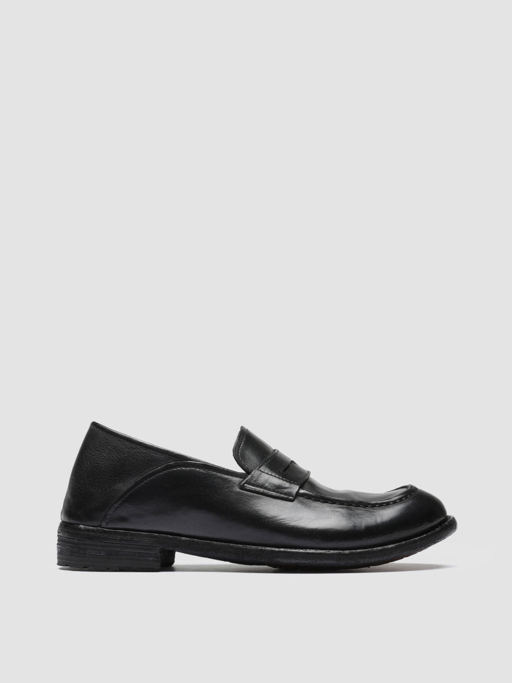 LEXIKON 140 - Black Leather Penny Loafers - image 1,side view