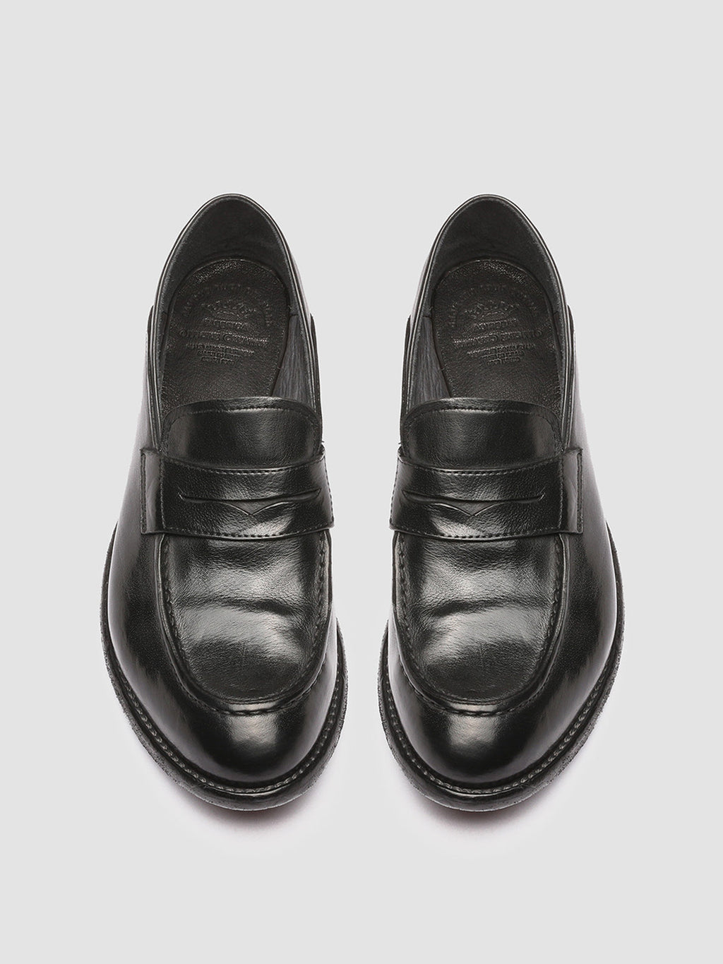 LEXIKON 140 - Black Leather Penny Loafers - image 2,side view