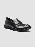 LEXIKON 140 - Black Leather Penny Loafers - thumb image 3,side view
