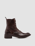 LISON 036 - Burgundy Leather Booties - thumb image 1,side view