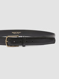 OC STRIP 04 - Black Leather belt - thumb image 4,side view
