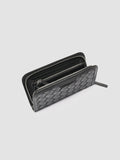 BERGE’ 101 - Black Woven Leather Wallet - thumb image 2,side view