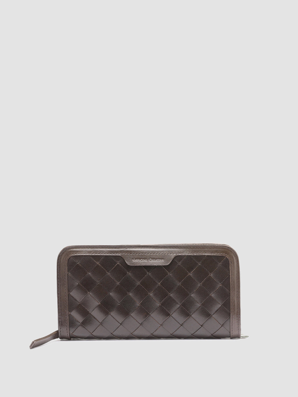 BERGE’ 101 - Brown Woven Leather wallet - image 1,side view