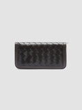 BERGE’ 101 - Brown Woven Leather wallet - thumb image 4,side view
