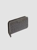 BERGE’ 101 - Brown Woven Leather wallet - thumb image 3,side view