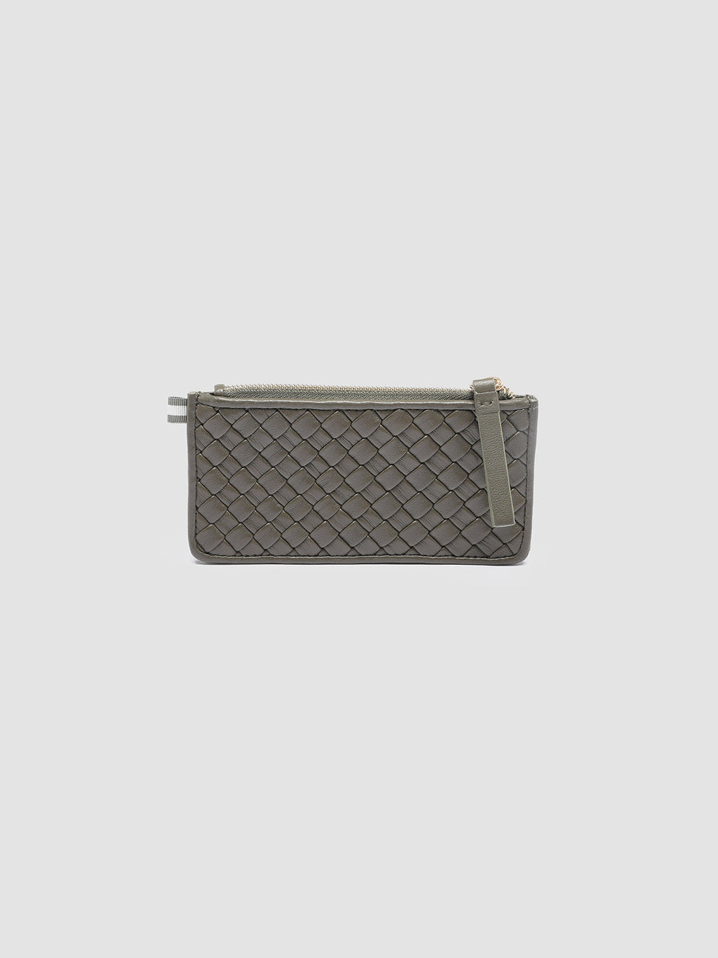 JULIET 103 - Green Woven Leather card holder - image 4,side view