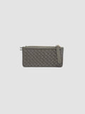 JULIET 103 - Green Woven Leather card holder - thumb image 4,side view