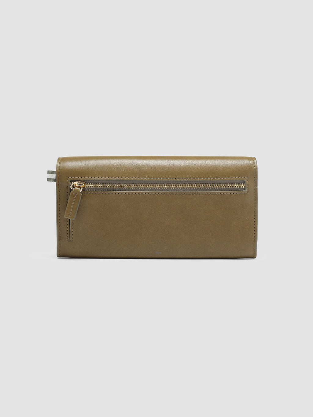 POCHE 09 - Grüne Brieftasche aus Nappaleder - image 3,side view