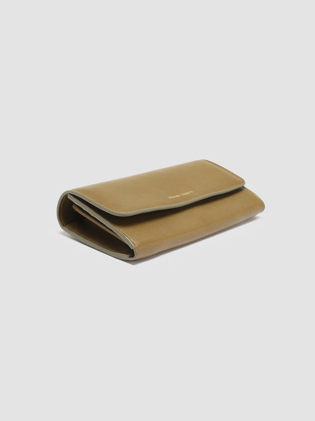 POCHE 09 - Grüne Brieftasche aus Nappaleder - image 4,side view