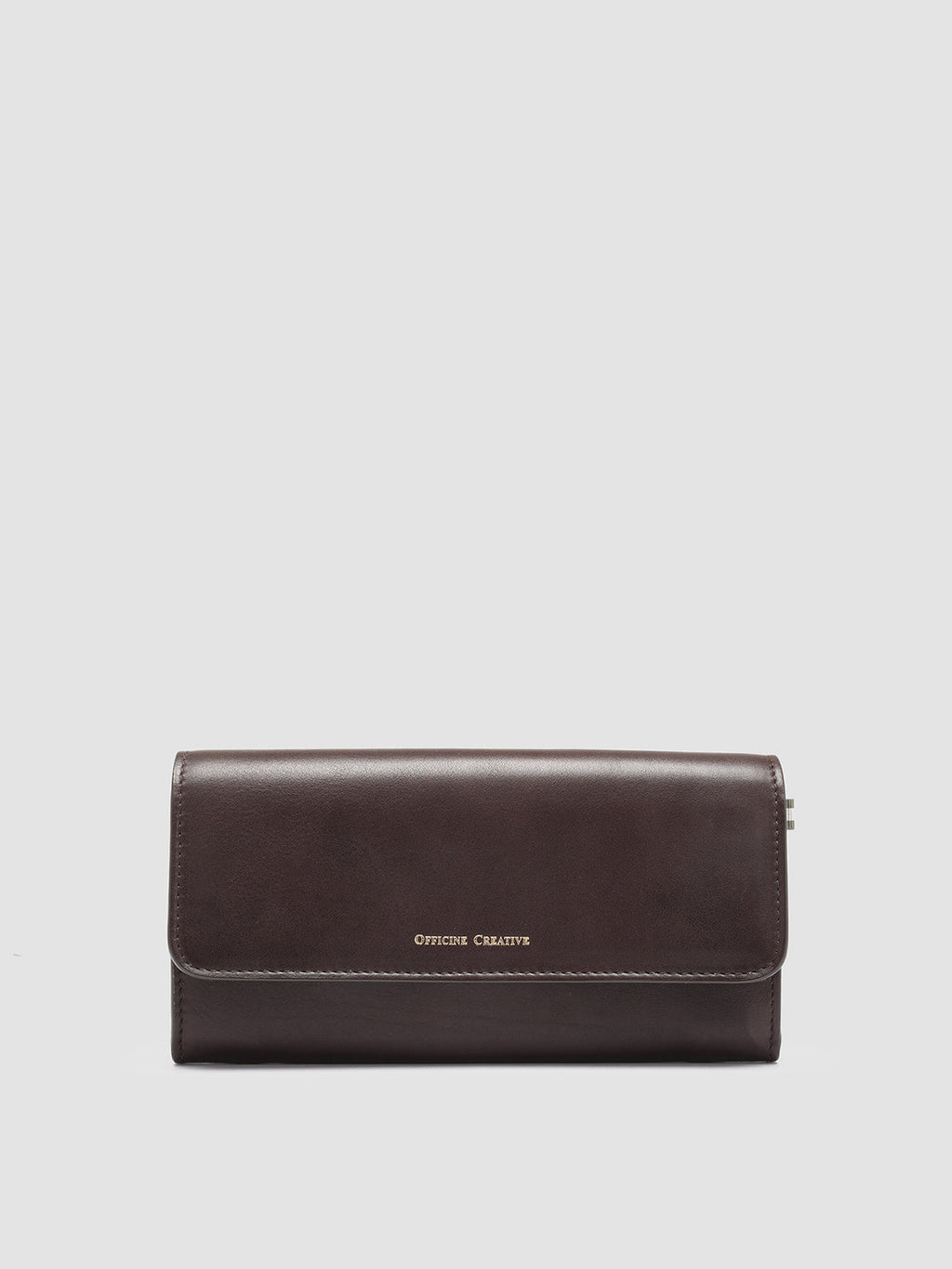 POCHE 09 - Brown Nappa Leather Wallet - image 1,side view