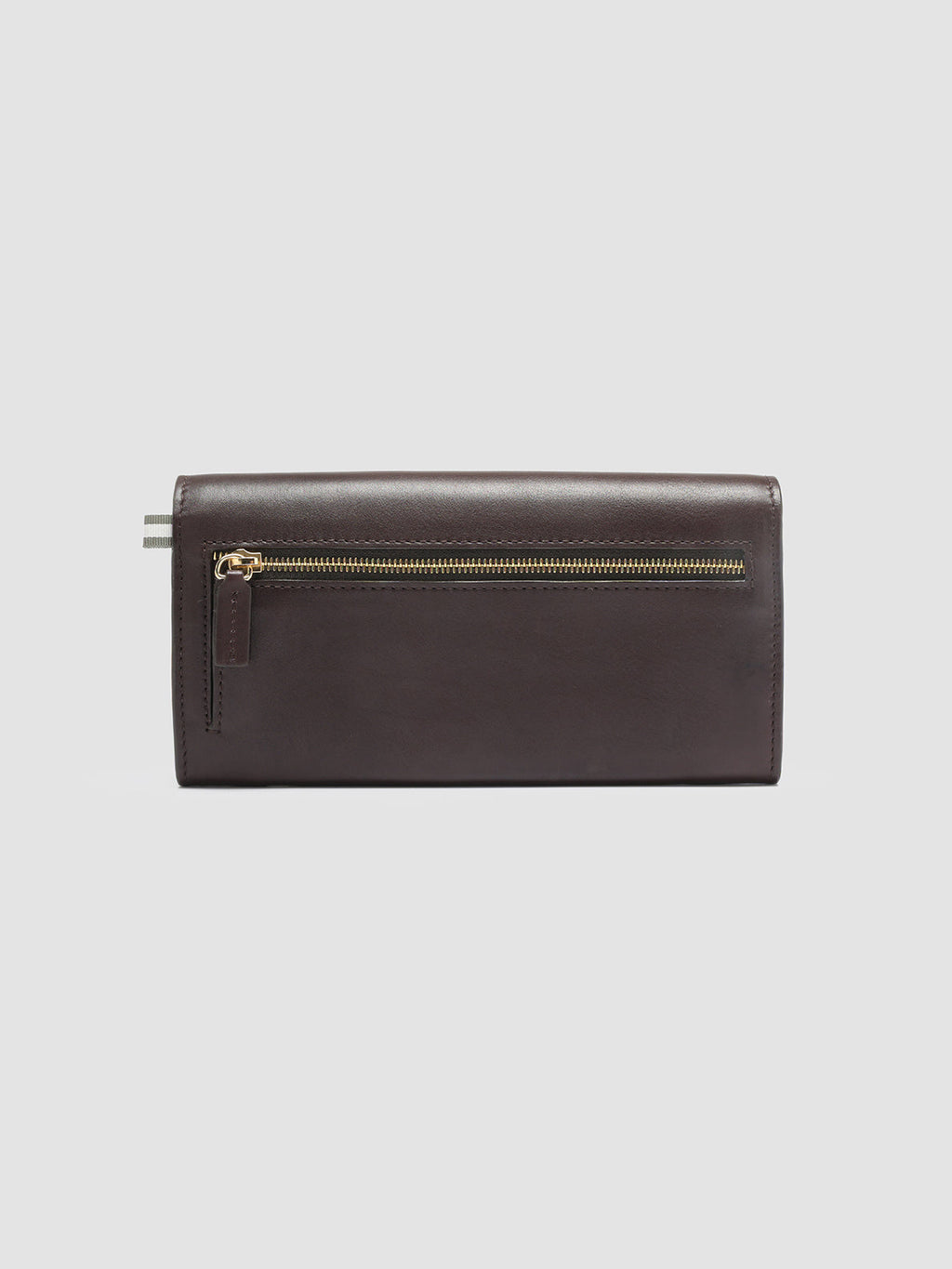 POCHE 09 - Brown Nappa Leather Wallet - image 3,side view