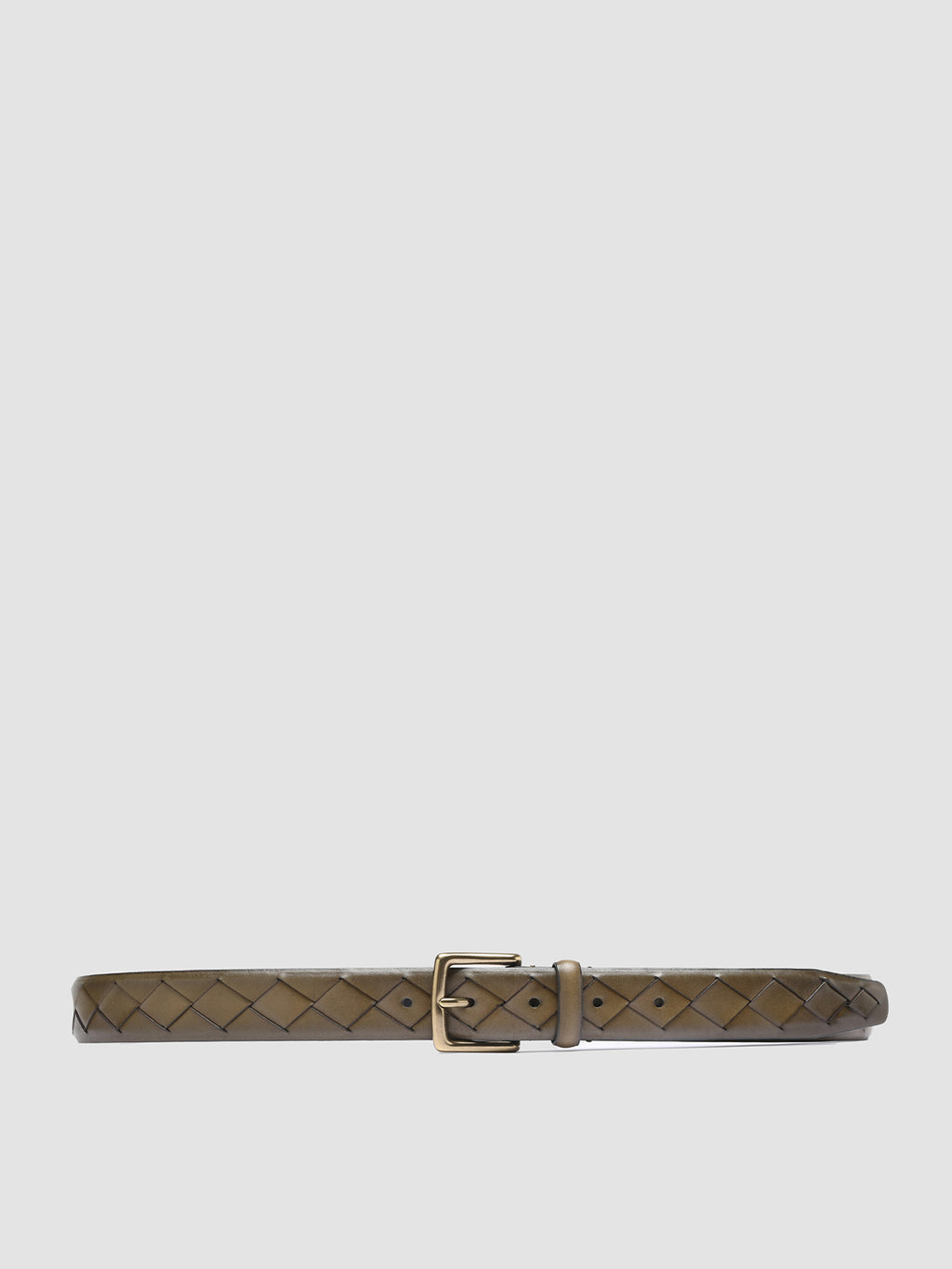 OC STRIP 29 - Green Woven Leather Belt - image 1,side view