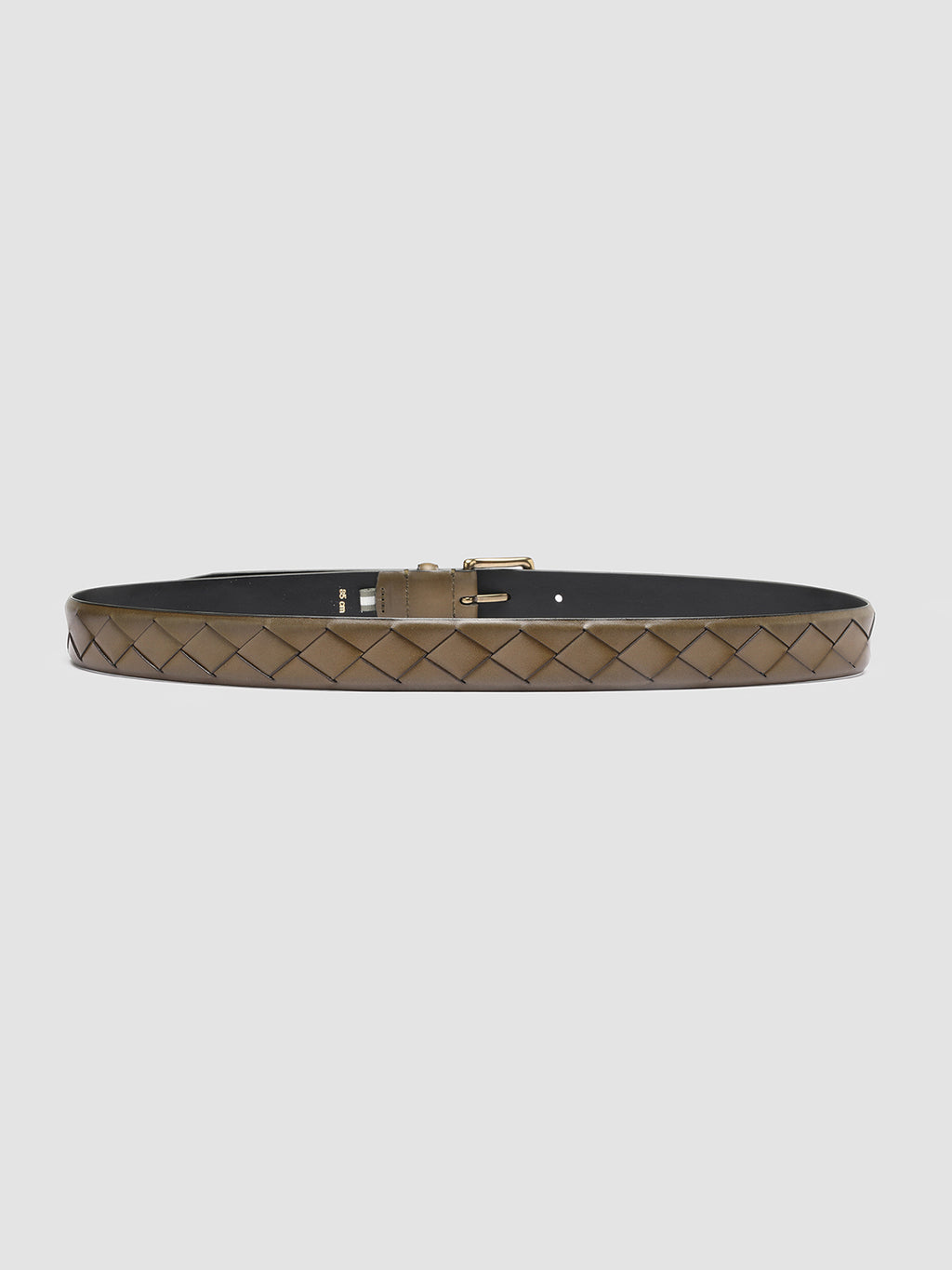 OC STRIP 29 - Green Woven Leather Belt - image 3,side view