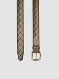 OC STRIP 29 - Green Woven Leather Belt - thumb image 2,side view