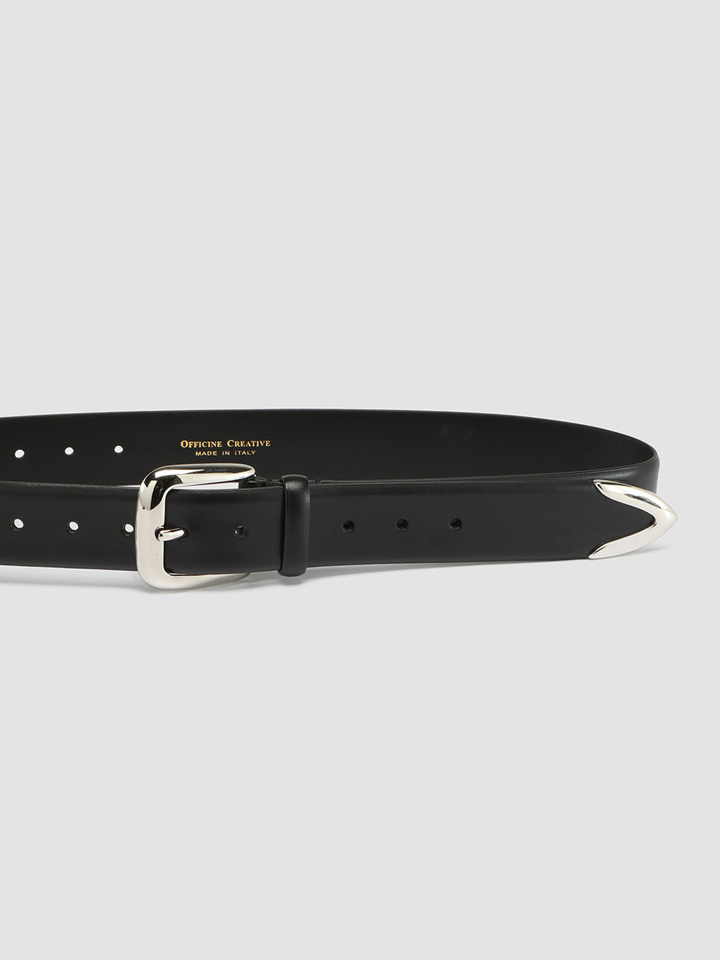 OC STRIP 052 - Black Leather Belt - image 4,side view