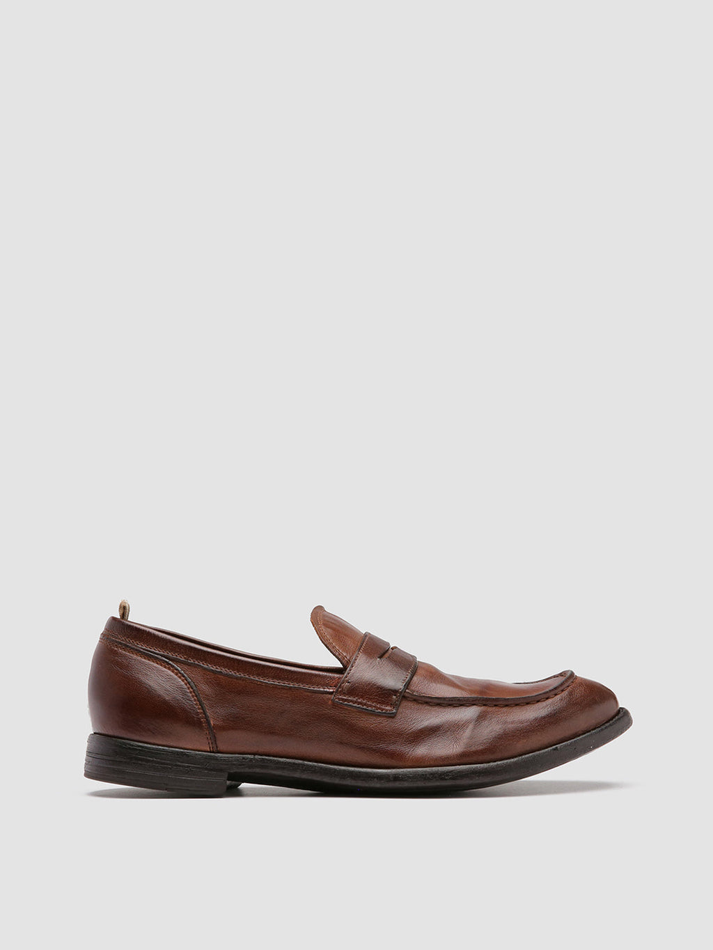 ARC 509 - Brown Leather Penny Loafers - image 1,side view