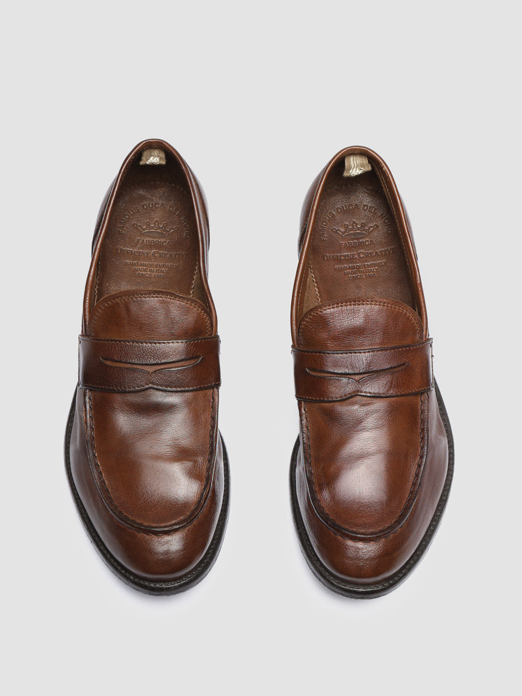ARC 509 - Brown Leather Penny Loafers - image 2,side view