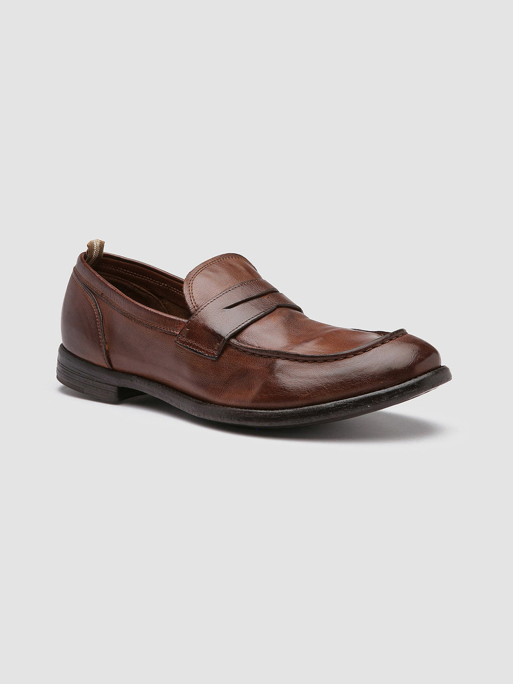 ARC 509 - Brown Leather Penny Loafers - image 3,side view