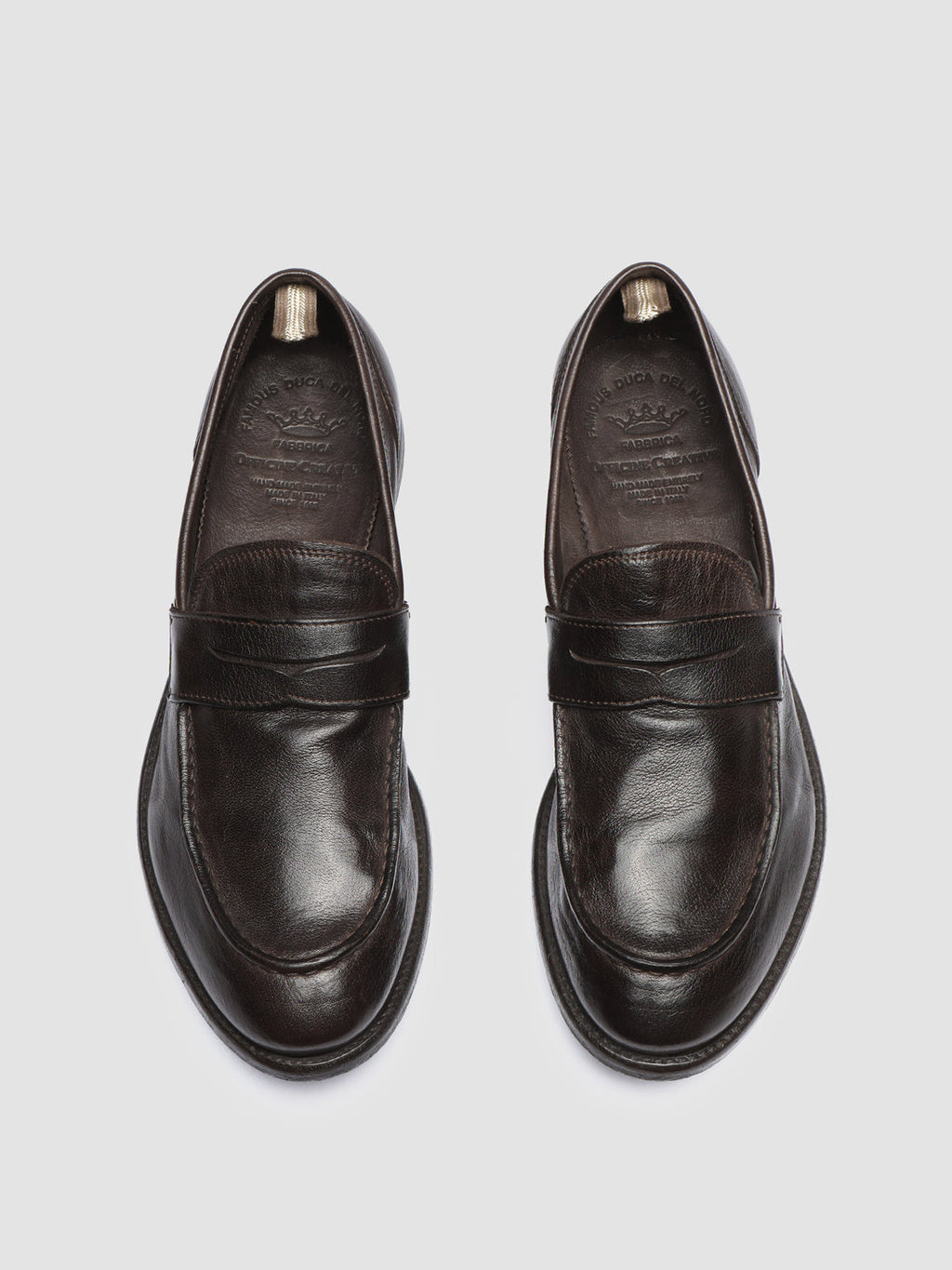 ARC 509 - Brown Leather Penny Loafers - image 2,side view