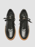 ASSET 001 - Black Leather Sneakers - thumb image 2,side view