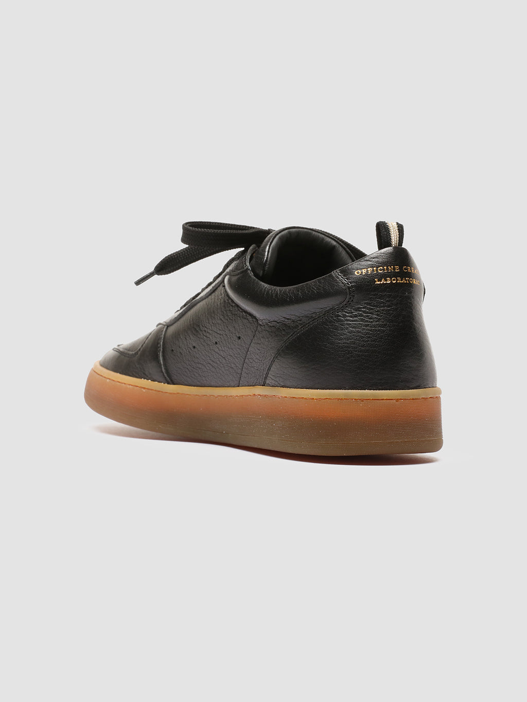 ASSET 001 - Black Leather Sneakers - image 4,side view