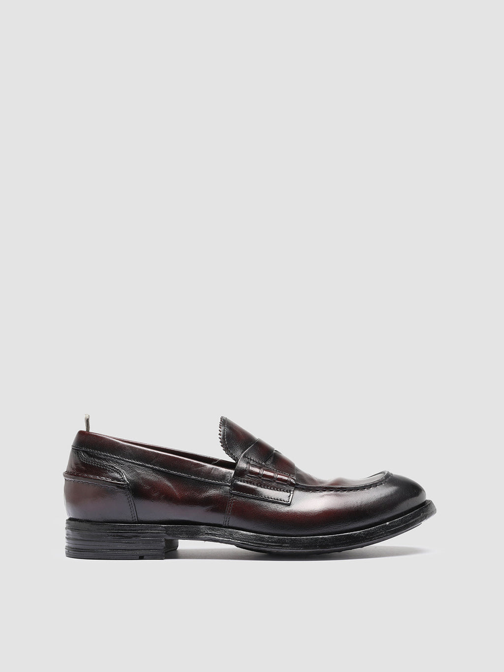 BALANCE 011 - Burgundy Leather Penny Loafers - image 1,side view