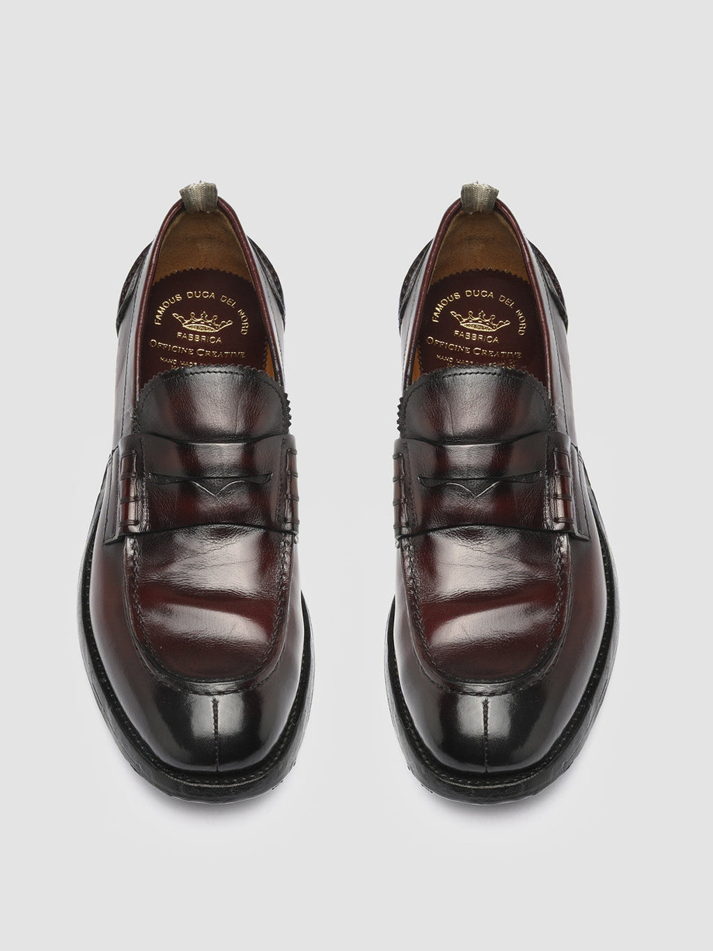 BALANCE 011 - Burgundy Leather Penny Loafers - image 2,side view