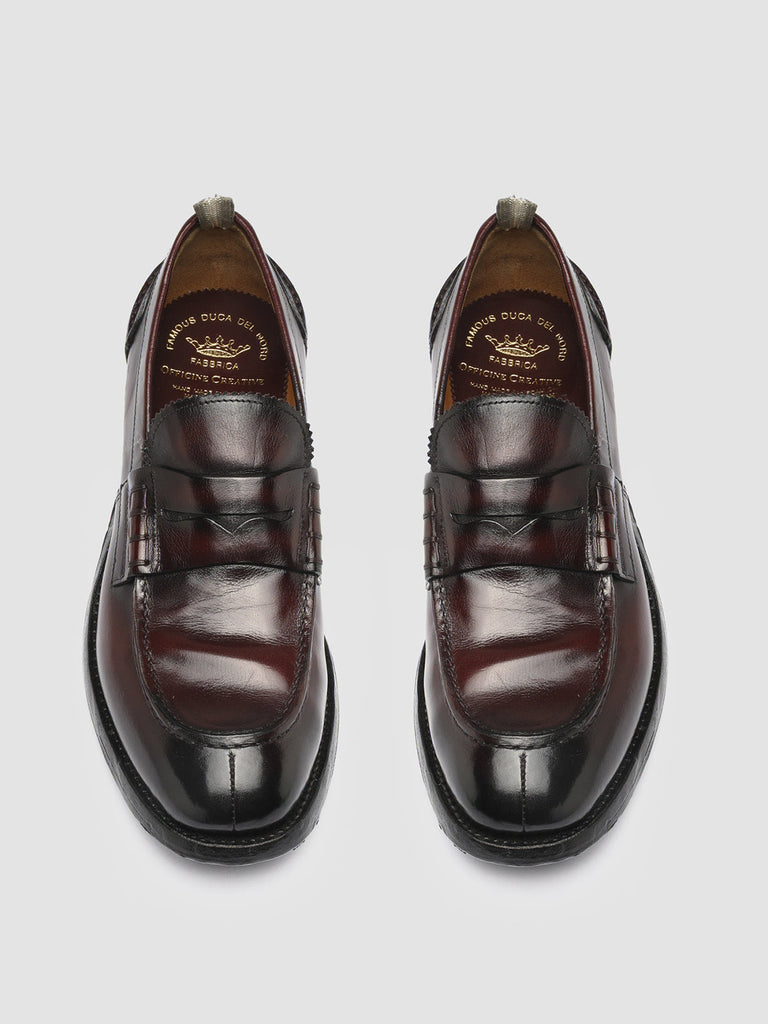 BALANCE 011 - Burgundy Leather Penny Loafers Men Officine Creative - 2