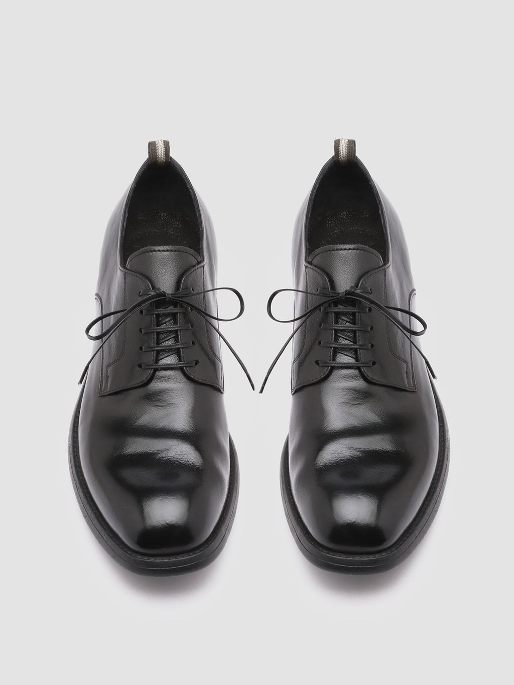 CHRONICLE 001 - Black Leather Derby Shoes - image 2,side view