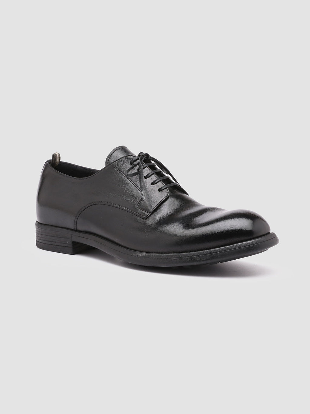 CHRONICLE 001 - Black Leather Derby Shoes - image 3,side view