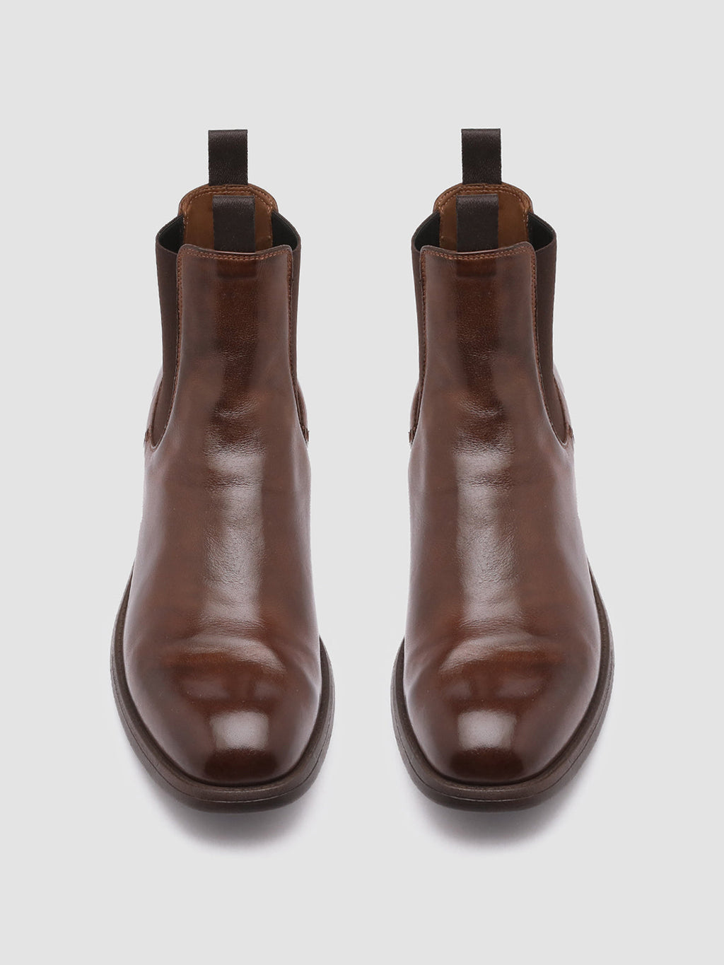 CHRONICLE 002 - braune Chelsea-Lederstiefel - image 2,side view