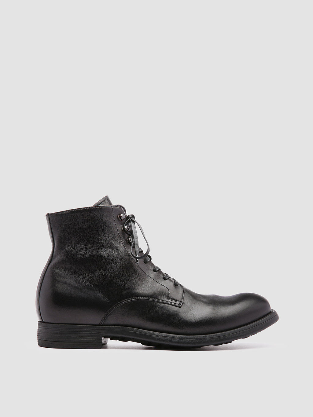 CHRONICLE 004 - Black Leather Ankle Boots - image 1,side view