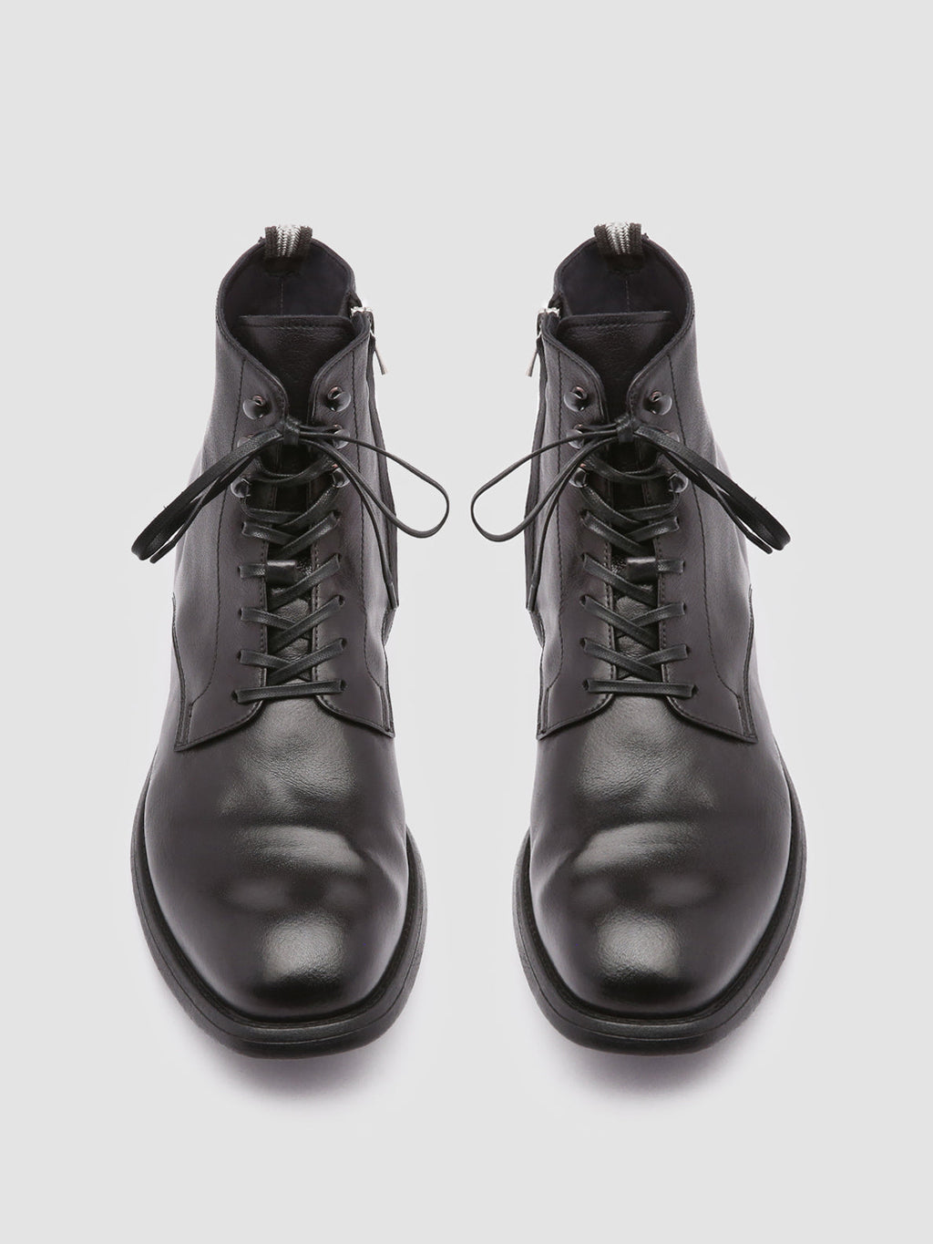 CHRONICLE 004 - Black Leather Ankle Boots - image 2,side view